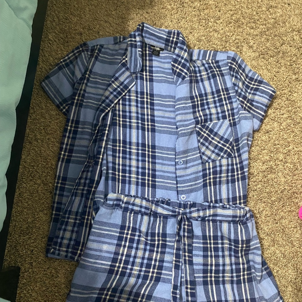 Blue Plaid Pajama Set From Rue 21